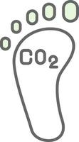 Carbon Footprint Fillay Icon vector