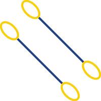 Cotton Swabs Line Two Color Icon vector