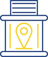 Telephone Booth Line Two Color Icon vector