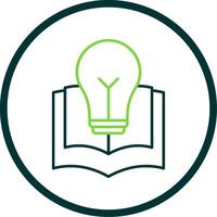 Knowledge Line Circle Icon vector