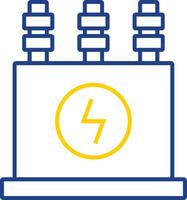 Power Transformer Line Two Color Icon vector