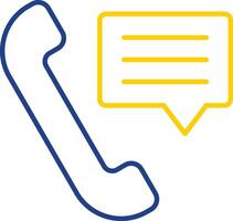 Helpline Line Two Color Icon vector