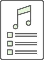 PlayList Fillay Icon vector