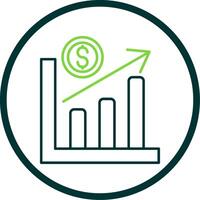 Line chart Line Circle Icon vector