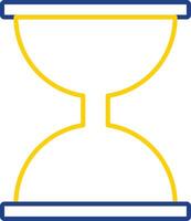 Hourglass Line Two Color Icon vector