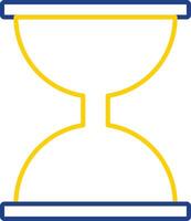 Hourglass Line Two Color Icon vector