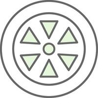 Wheel Fillay Icon vector