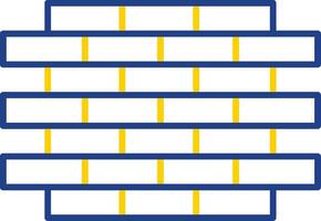 Brick Wall Line Two Color Icon vector