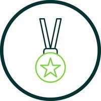 Medal Line Circle Icon vector