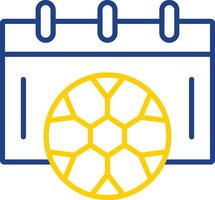 Football Schedule Line Two Color Icon vector
