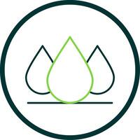 Water Drop Line Circle Icon vector