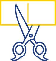 Scissors Line Two Color Icon vector