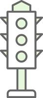 Traffic Lights Fillay Icon vector