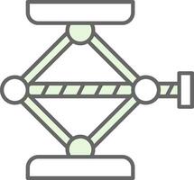 Screw Jack Fillay Icon vector