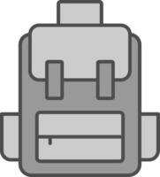 Backpack Line Two Color Icon vector