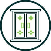 Window Line Circle Icon vector