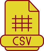 csv línea circulo icono vector