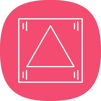Triangle Line Curve Icon vector