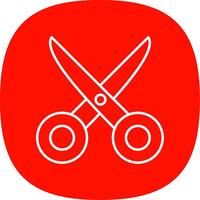 Scissors Line Curve Icon vector