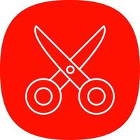 Scissors Line Curve Icon vector