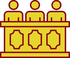 Panel of judges Line Two Color Icon vector