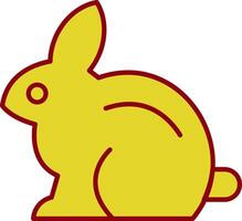 Rabbit Line Two Color Icon vector