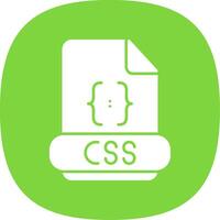 Css Glyph Curve Icon vector