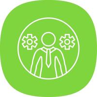 Business Line Curve Icon vector