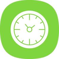 Clock Time Glyph Curve Icon vector