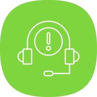 Help Line Curve Icon vector