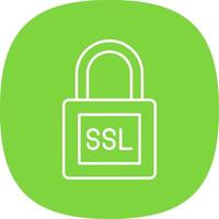 ssl línea curva icono vector