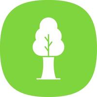 Tree Glyph Curve Icon vector