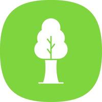 Tree Glyph Curve Icon vector