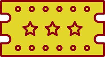 Circus Ticket Line Two Color Icon vector