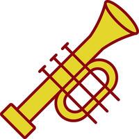 línea de trompeta icono de dos colores vector
