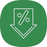 Discount Line Curve Icon vector