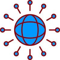 Globalization Line Two Color Icon vector