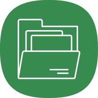 Files Line Curve Icon vector