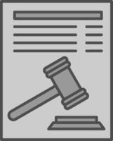 Legal Document Fillay Icon vector