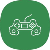 juego controlador línea curva icono vector