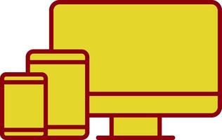 Responsive Design Line Two Color Icon vector