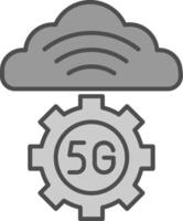 Cloud Server Fillay Icon vector