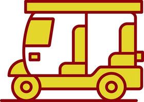 Rickshaw Line Two Color Icon vector