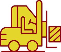 Forklift Line Two Color Icon vector