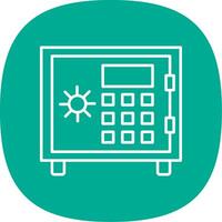 Safety Box Line Curve Icon vector