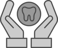 dental cuidado relleno icono vector