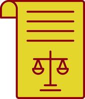 Legal Document Line Two Color Icon vector