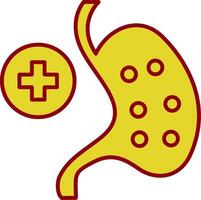 Gastroenterology Glyph Curve Icon vector