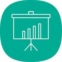 Presentation Line Curve Icon vector