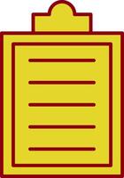 Clipboard Line Circle Icon vector